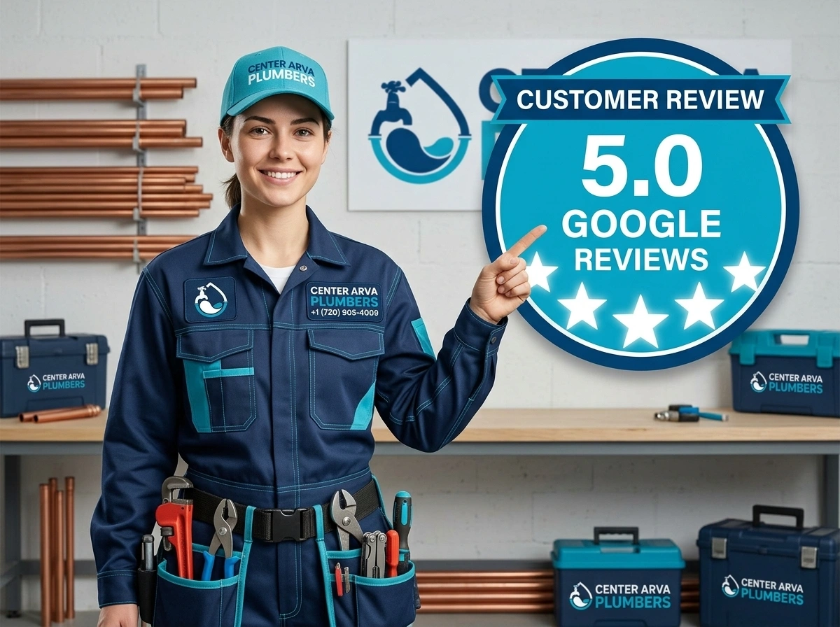 Top rated 5-star reviewed licensed plumber Center Arva Plumbers holding Colorado Master Plumber License in Arvada CO